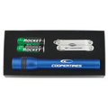 AA LED Flashlight w/ Multi-Function Mini Tool (Silver Tool)